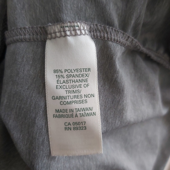 Roots tank top Medium gray workout long line exercise Sleeveless v neck - Picture 10 of 13